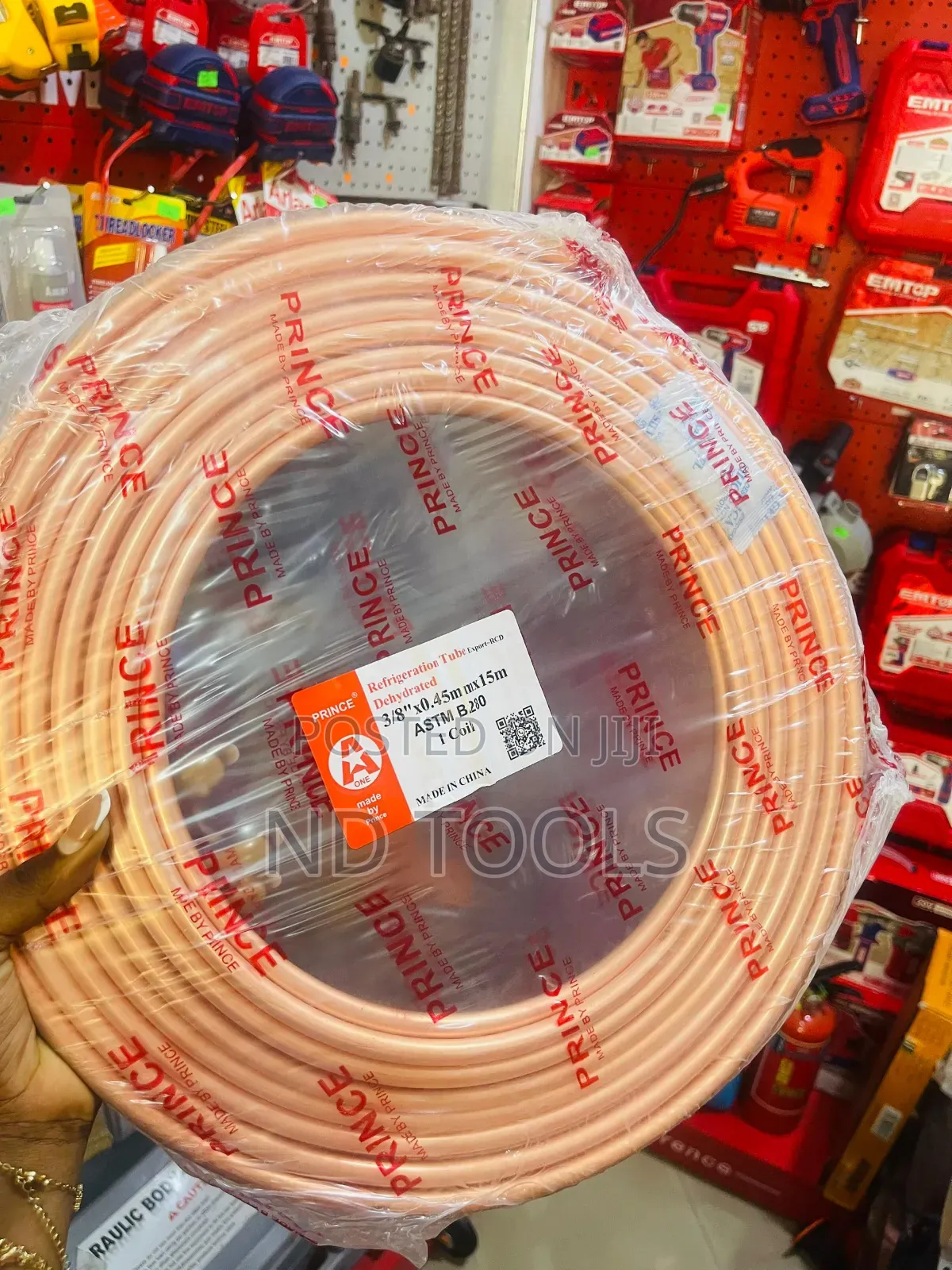 Copper Pipe 3/8" × 0.45mm × 15m Astm B280