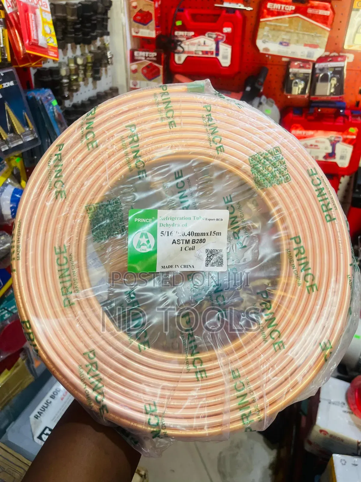 Copper Pipe 5/16" × 0.45mm × 15m Astm B280