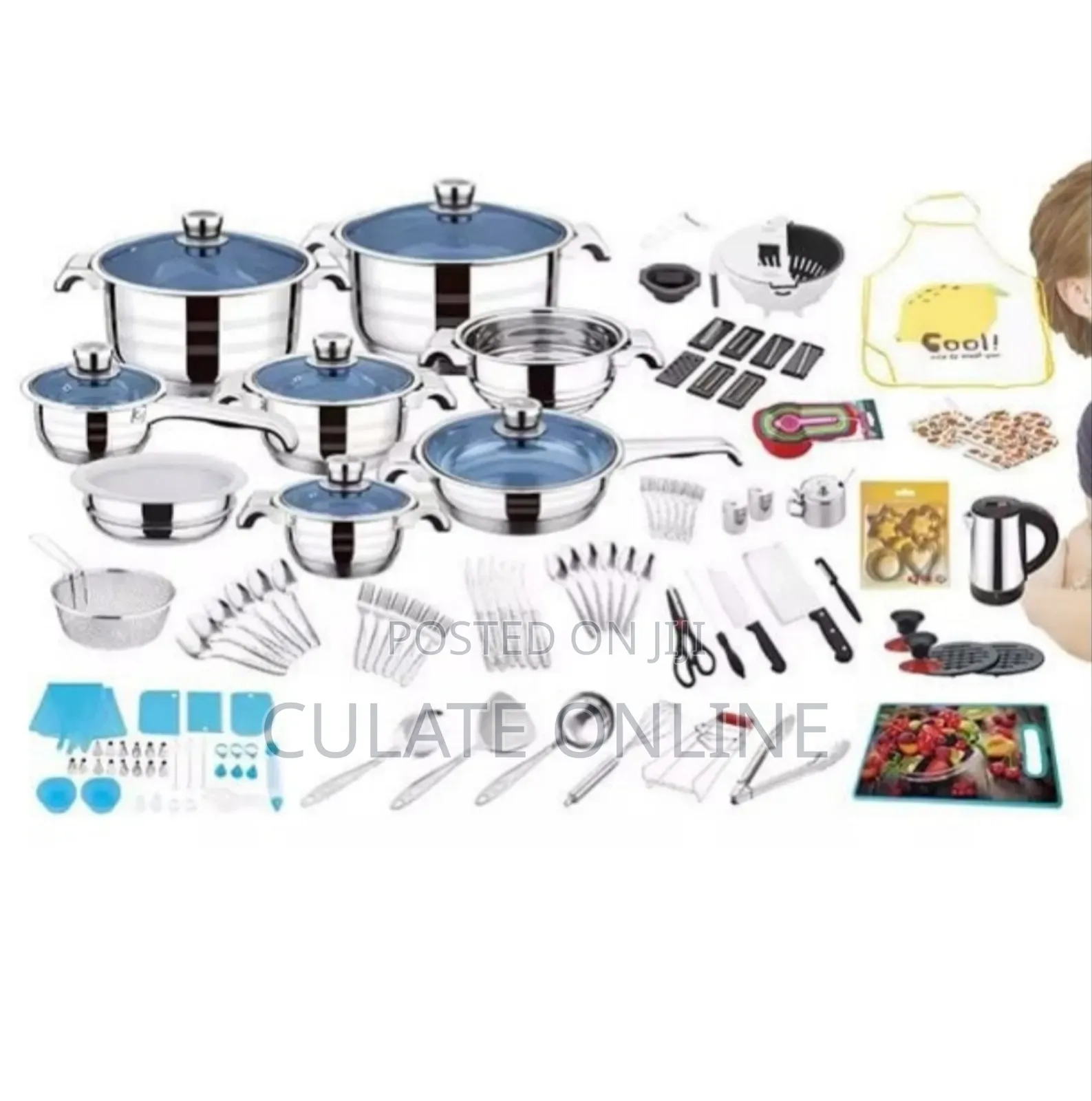 140pcs Brinax Stainless Steel Cookware Set