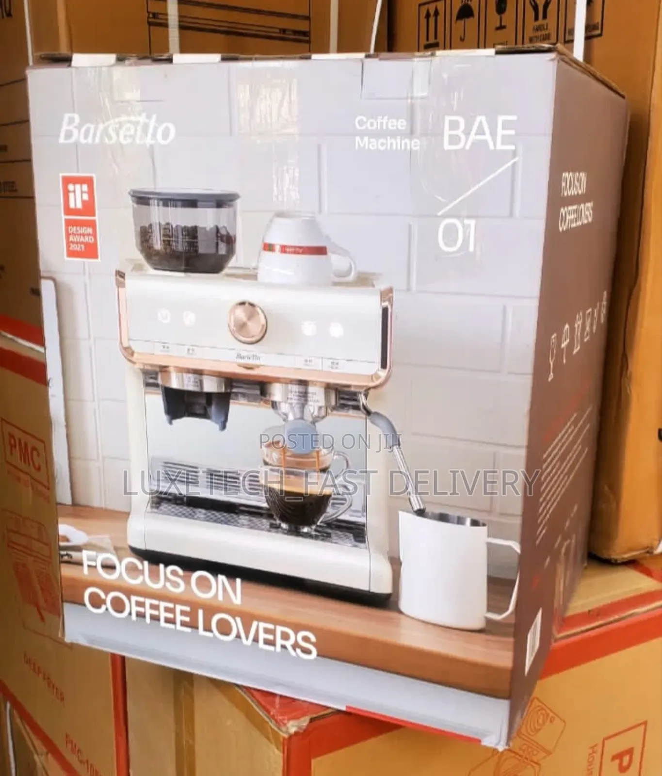 Barsetto Bae01 Espresso Machine - Coffee Maker With Integrated Grinder