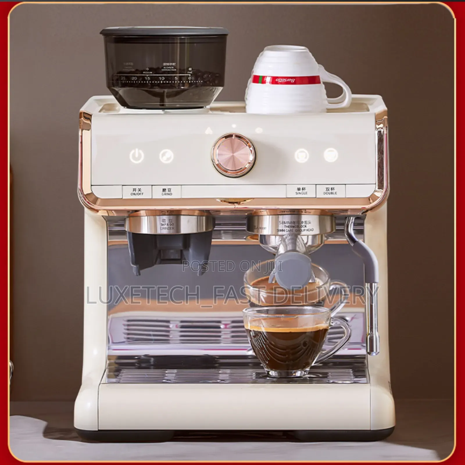 Barsetto Bae01 Espresso Machine - Coffee Maker With Integrated Grinder
