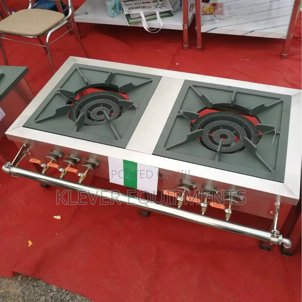 Commercial High Pressure Dual Burner Gas Stove