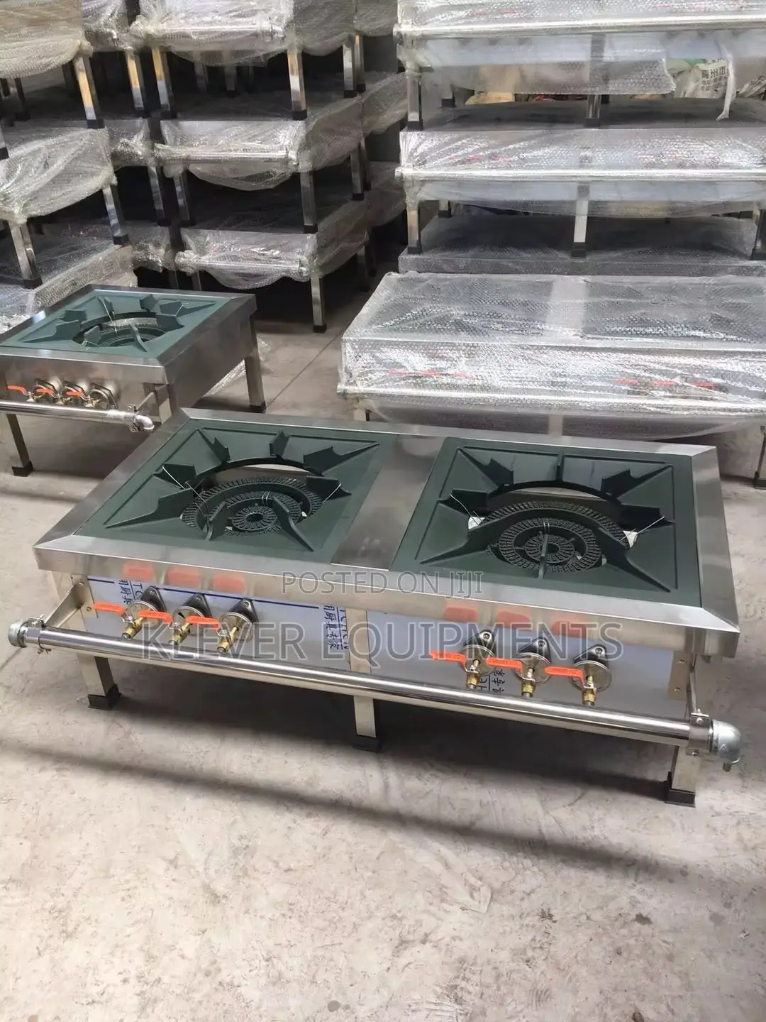 Commercial High Pressure Dual Burner Gas Stove