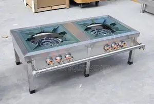 Commercial High Pressure Dual Burner Gas Stove