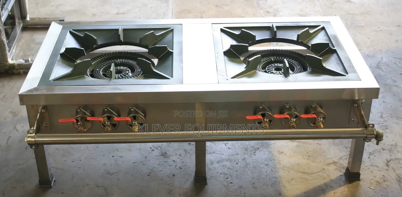 Commercial High Pressure Dual Burner Gas Stove