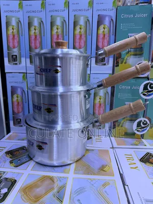 3pcs Pakistan Chef Aluminium Saucepans