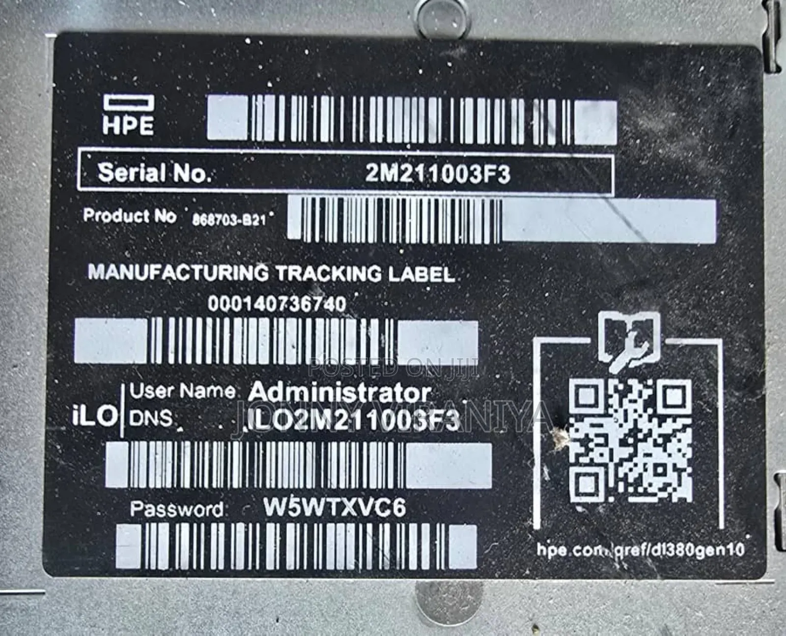 Server HP ProLiant DL 1GB Intel Xeon HDD 16 GB