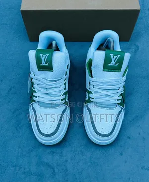 Louis Vuitton Brand New Men's Leather Sneaker Shoes Very Stylish