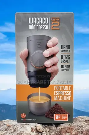 Wacaco Minipresso Gr2 - Portable Ground Coffee Maker, 18 Bar