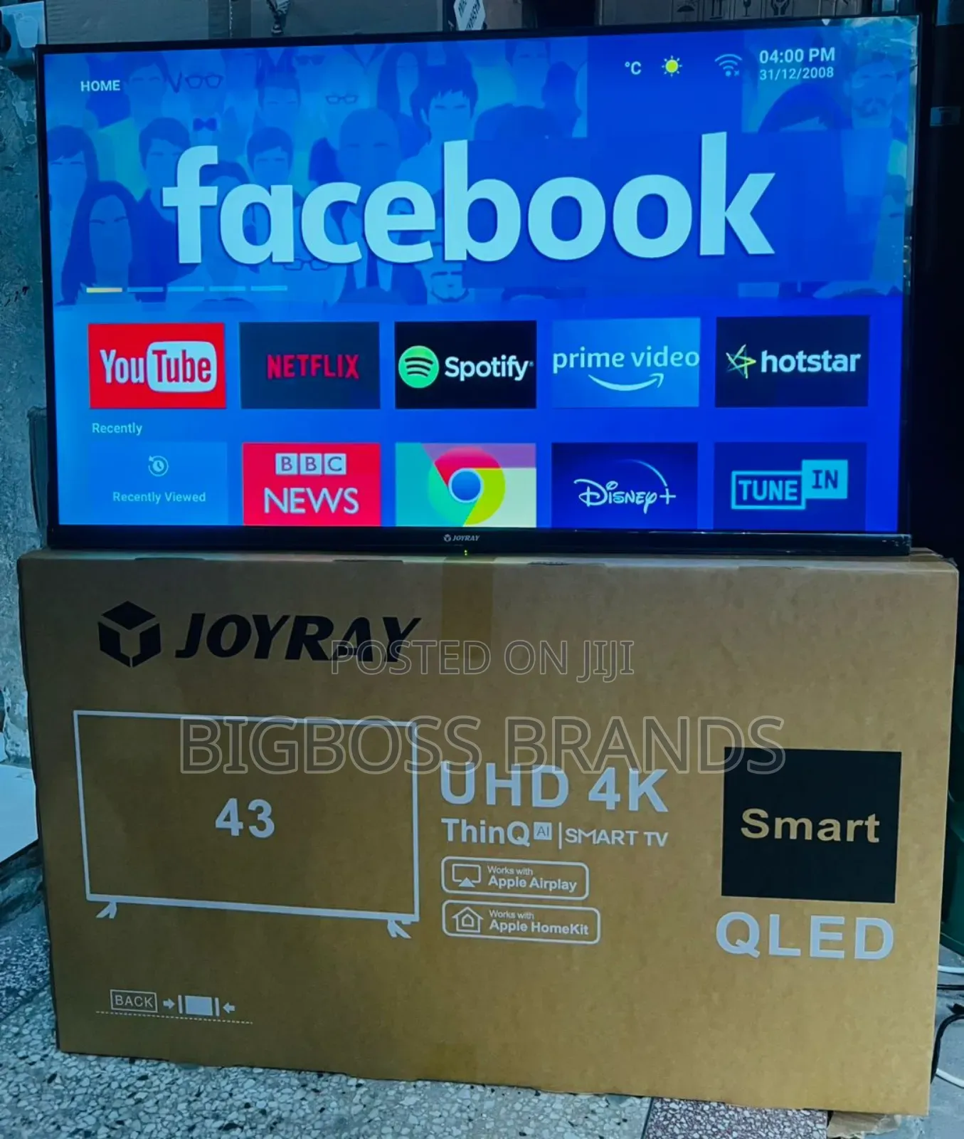 Joyray 43 Inches Smart Frameless