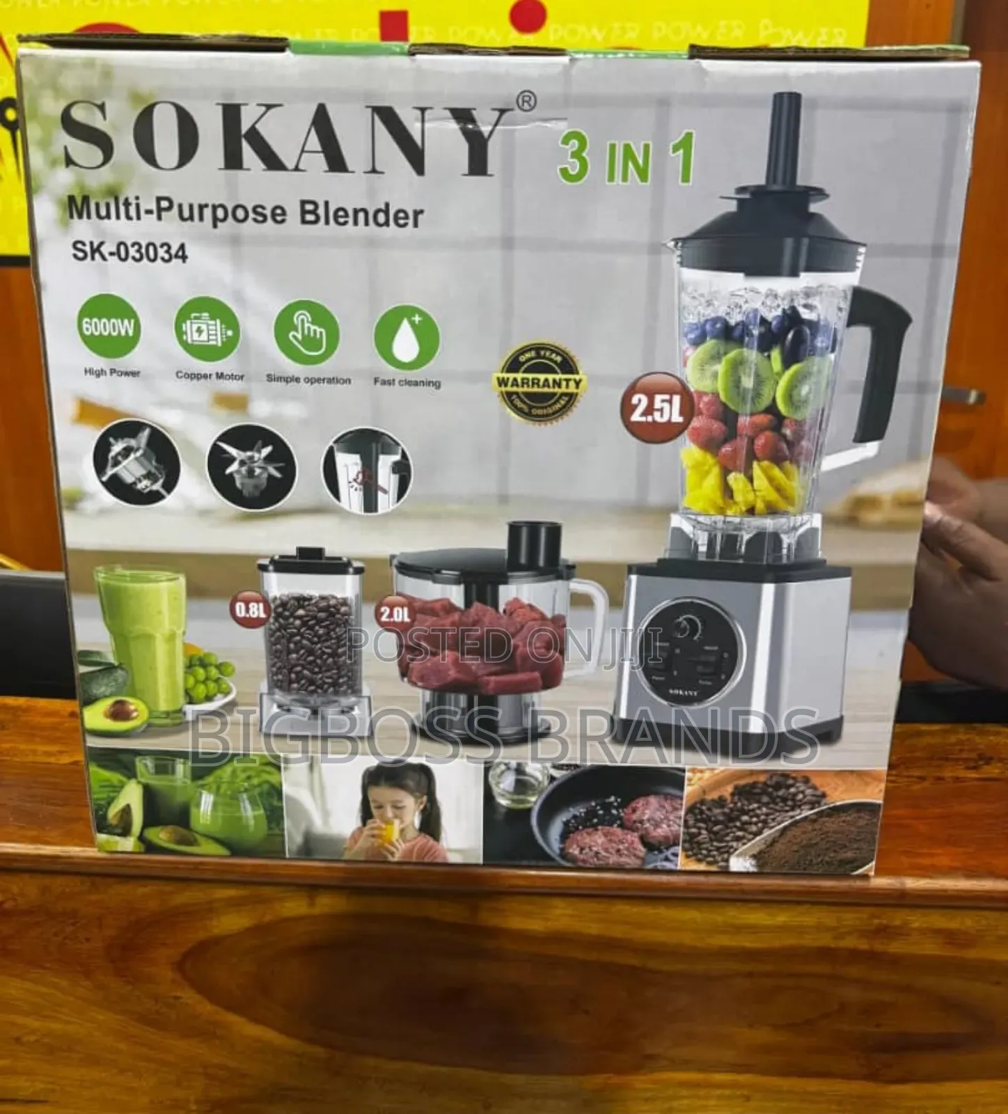 Sokany Multipurpose Blender Lita 2.5 Ina Food Chopper
