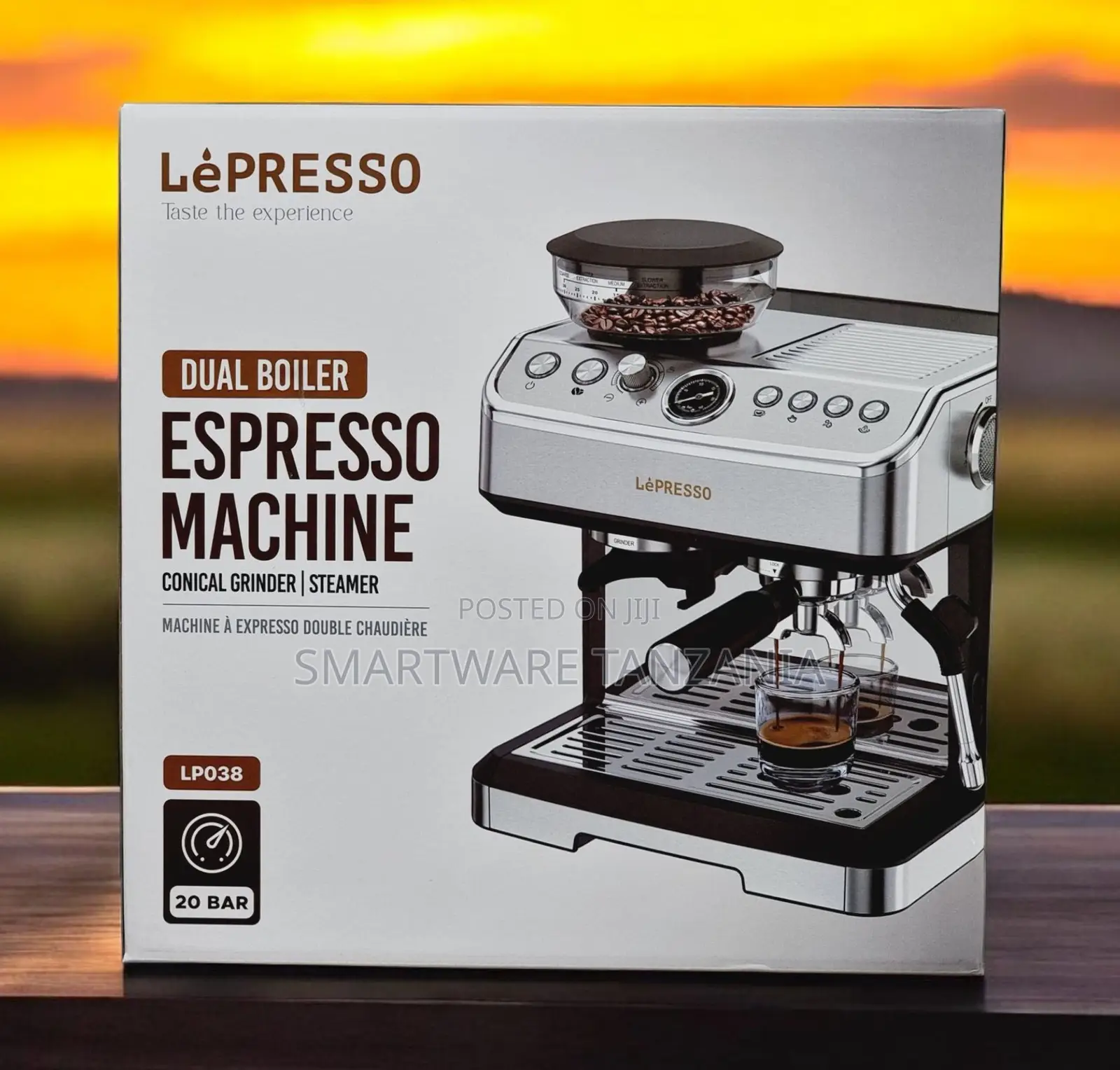 Lepresso Lp038 Dual Boiler Espresso Machine - 20 Bar, Grinder