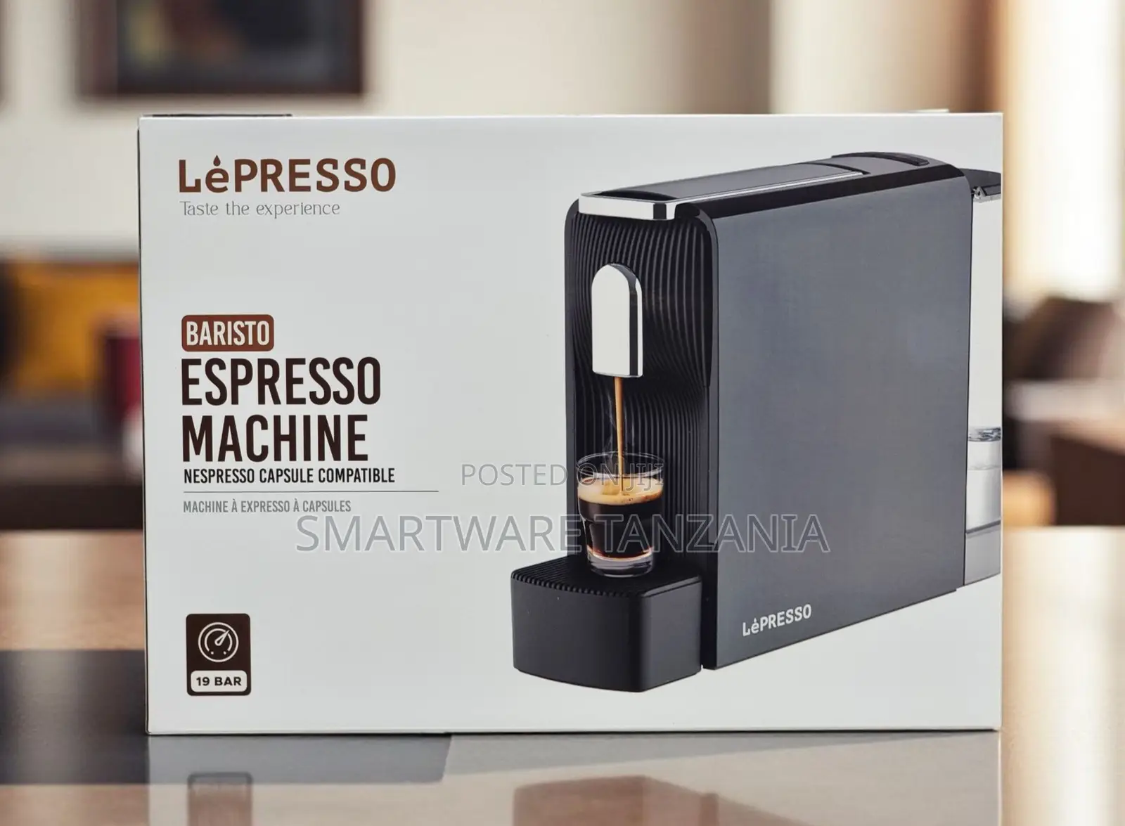 Lepresso Baristo Espresso Machine 19 Bar Nespresso Capsule Compatible
