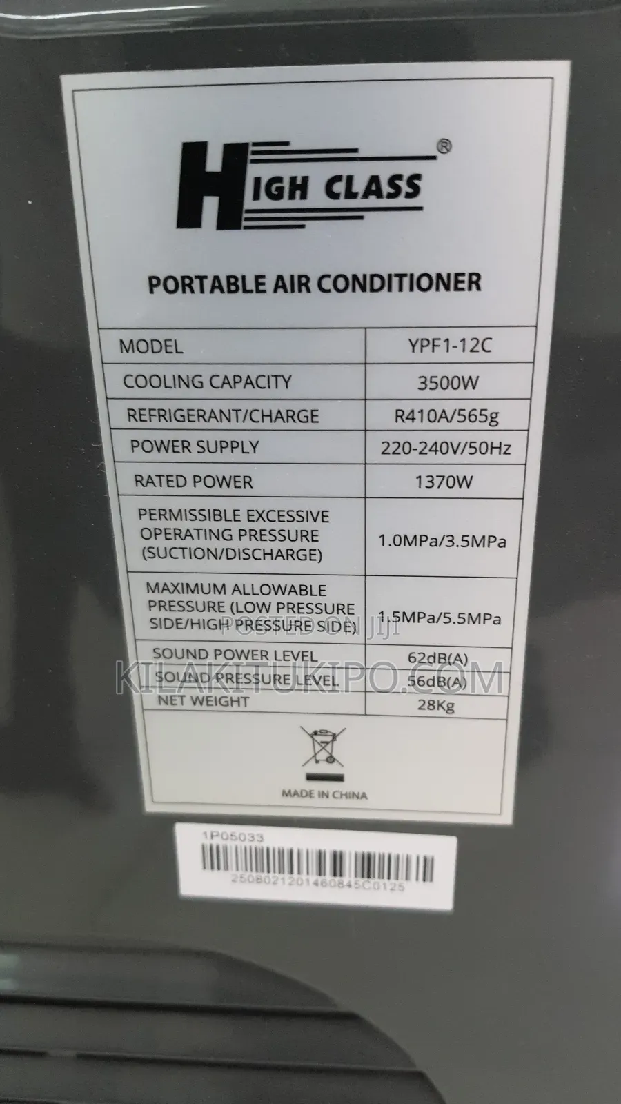 3500w Cooling Capacity Air Condition Portable