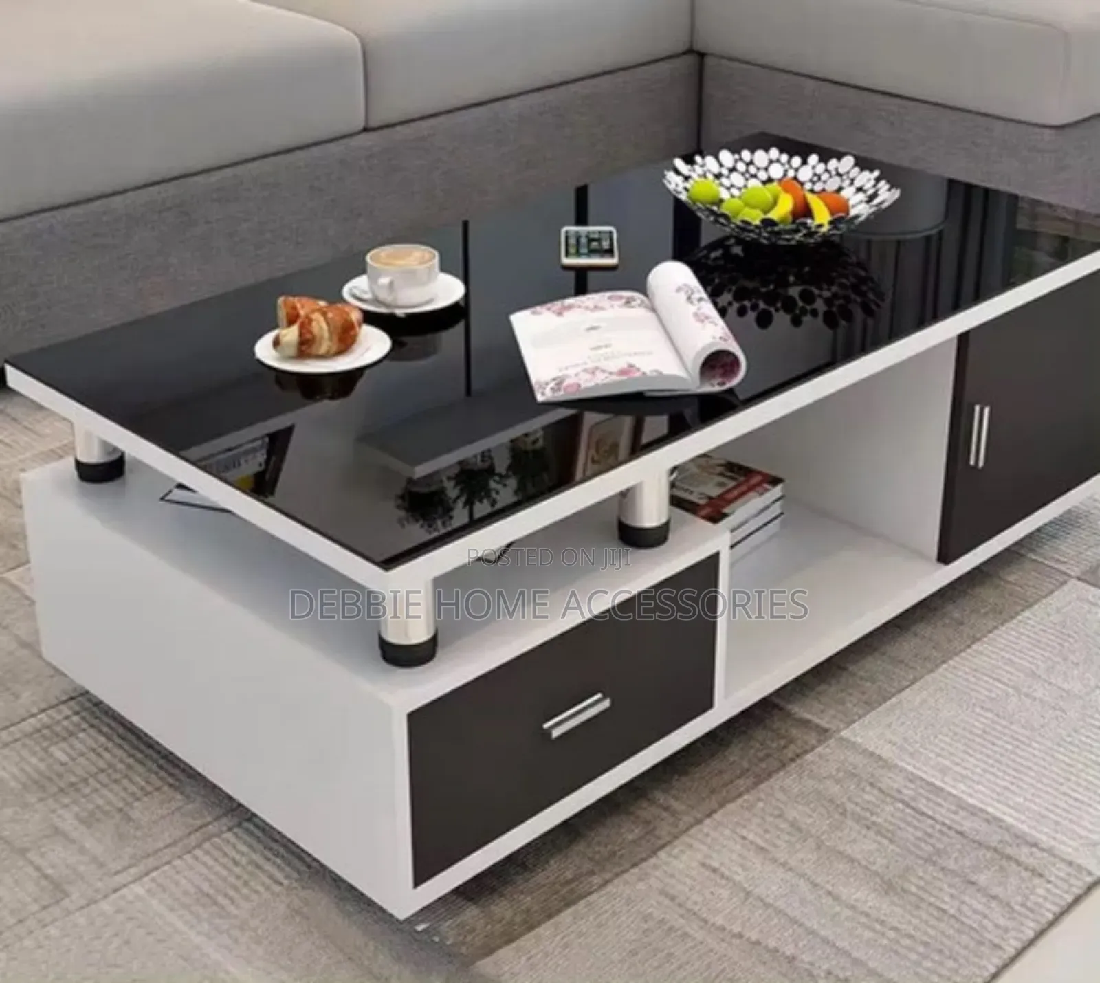 Modern Glass-Top Coffee Table ( Model S-001 )