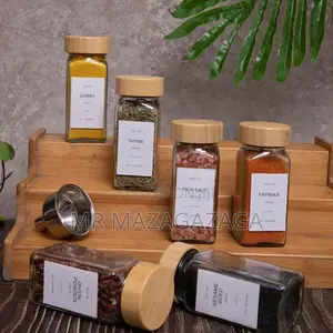 The Culinary Bamboo Spice Jars-Set* Size:200 MLS