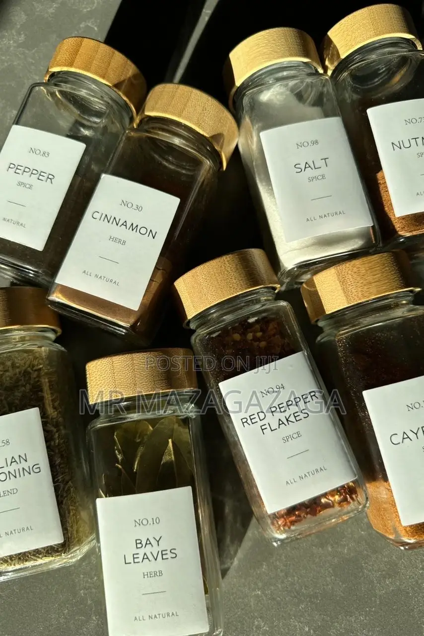 The Culinary Bamboo Spice Jars-Set* Size:200 MLS