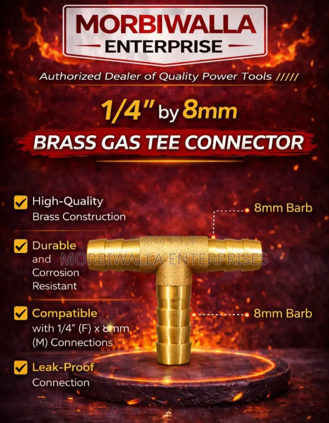T - Connector 1⁄4 by 8mm