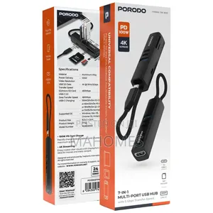 Porodo 7 in 1multi Port Usb Hub With 5 GBPS Transfer Speed