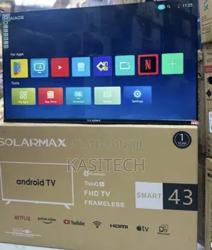 Solar Max Smart Tv Double Glass 43”Inch