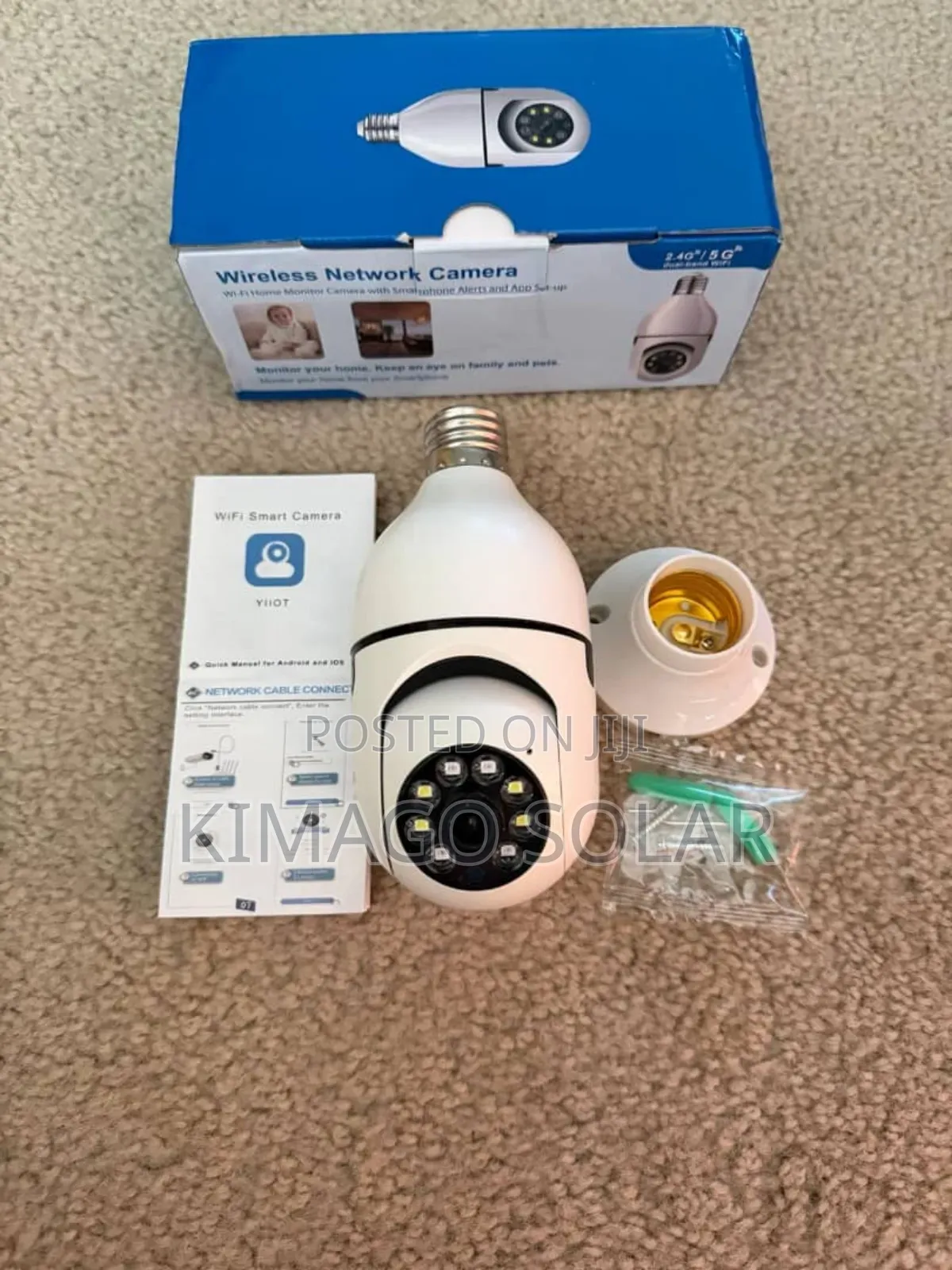 Bulb Camera PTZ 360° Wifi Hidden Spy Kwa Nyumba Na Ofisi