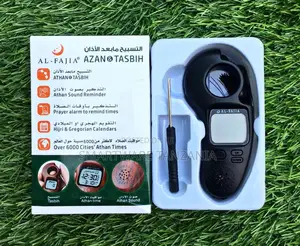 Al-Fajia Azan Tasbih Counter Black Prayer Alarm 6000 Cities Full Set