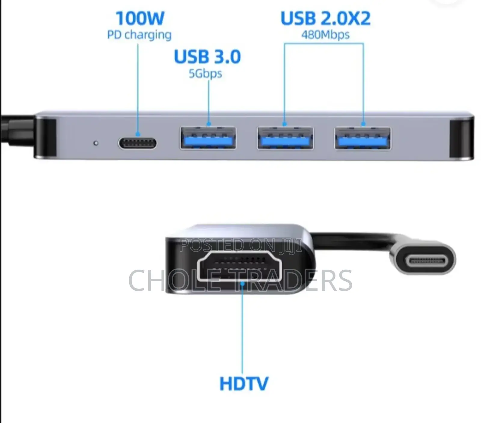 5-in-1type-C Intelligence Extension Hub/Docking Station(Usb-C to Hdtv)