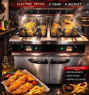 Electric Fryer 2 Tank 4 Basket