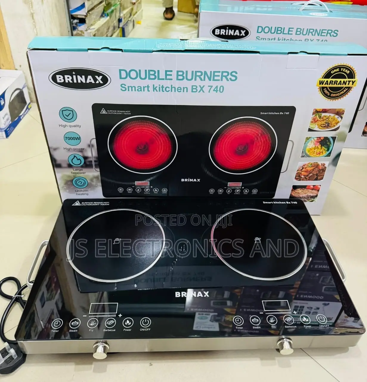 Brinax Smart Kitchen Cooker Two Plate High Quality Warranty One Year