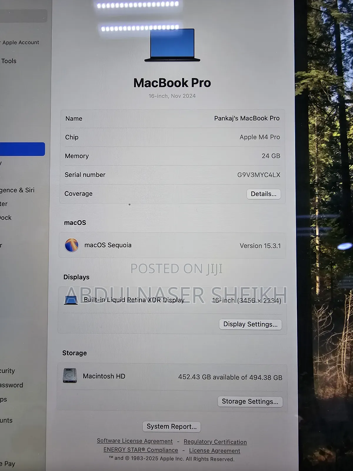 Apple MacBook Pro 2024 M4 Pro 16-inch 24GB Apple M4 Pro SSD 512GB