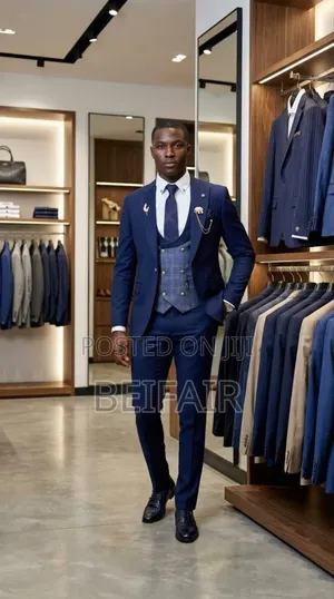 Dark Blue Draft Waist Coat Suit