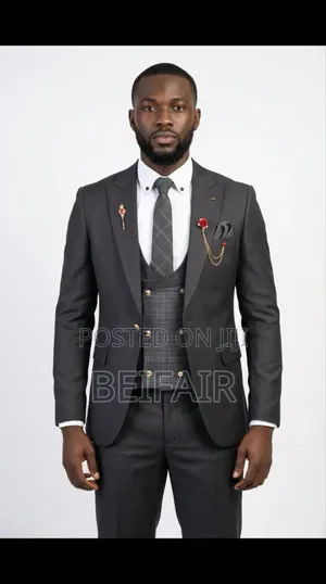 Black Suit Fine Draft Waist Coat