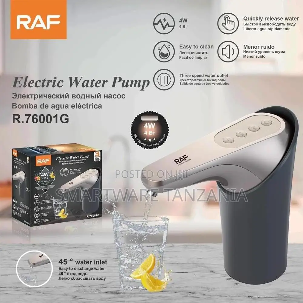 Raf Electric Water Pump 4w R.76001g Dispenser 3 Speed Quiet Gray