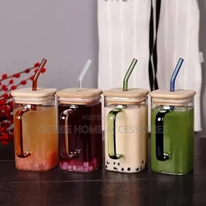 Square Drinking Glasses-4pcs