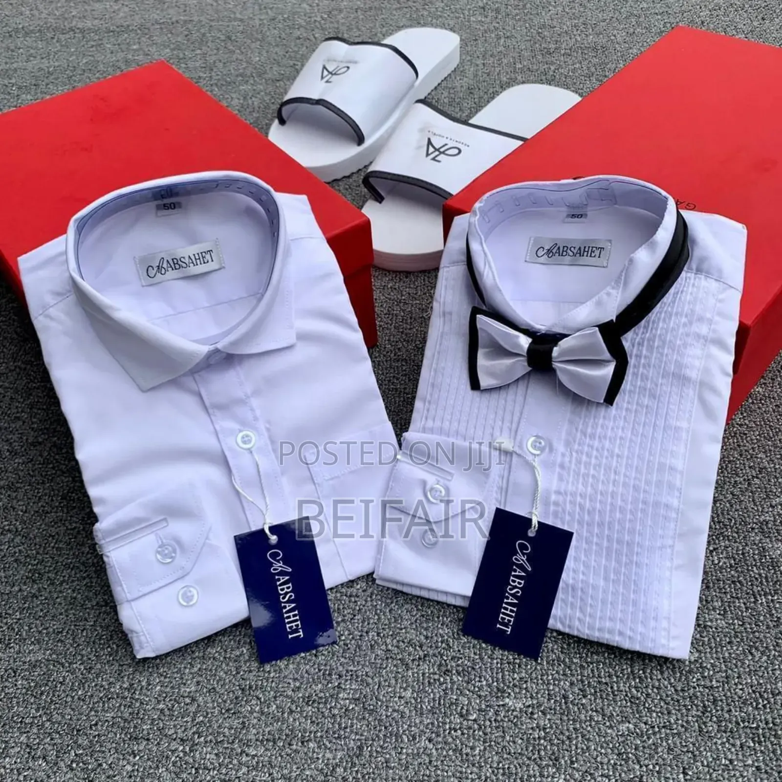 Mashati Ya Watoto | White Shirts for Kids