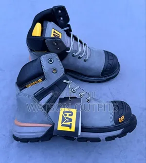 Men's Leather Boots Cat Brand New High Cutting Very Original