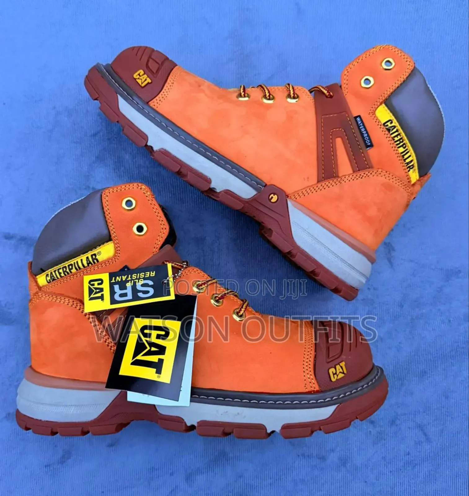 Men's Leather Boots Cat Brand New High Cutting Very Original