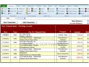 Checkbook for Excel