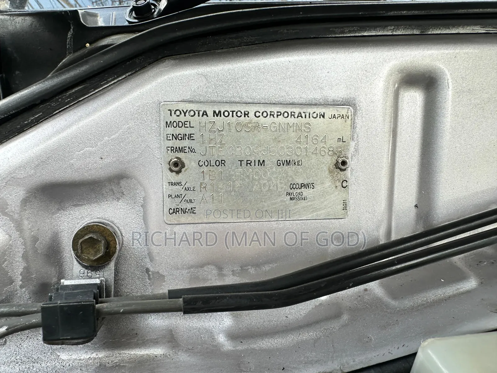 Toyota Land Cruiser 2003 Silver