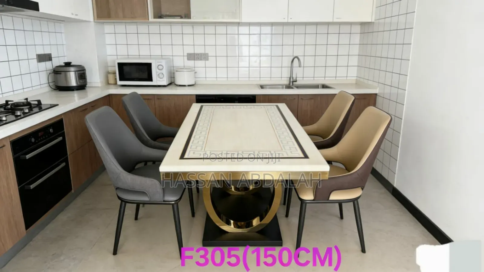Daining Table Marble Ya Kisasa Kabisa Ina Viti6 Na Vt4.