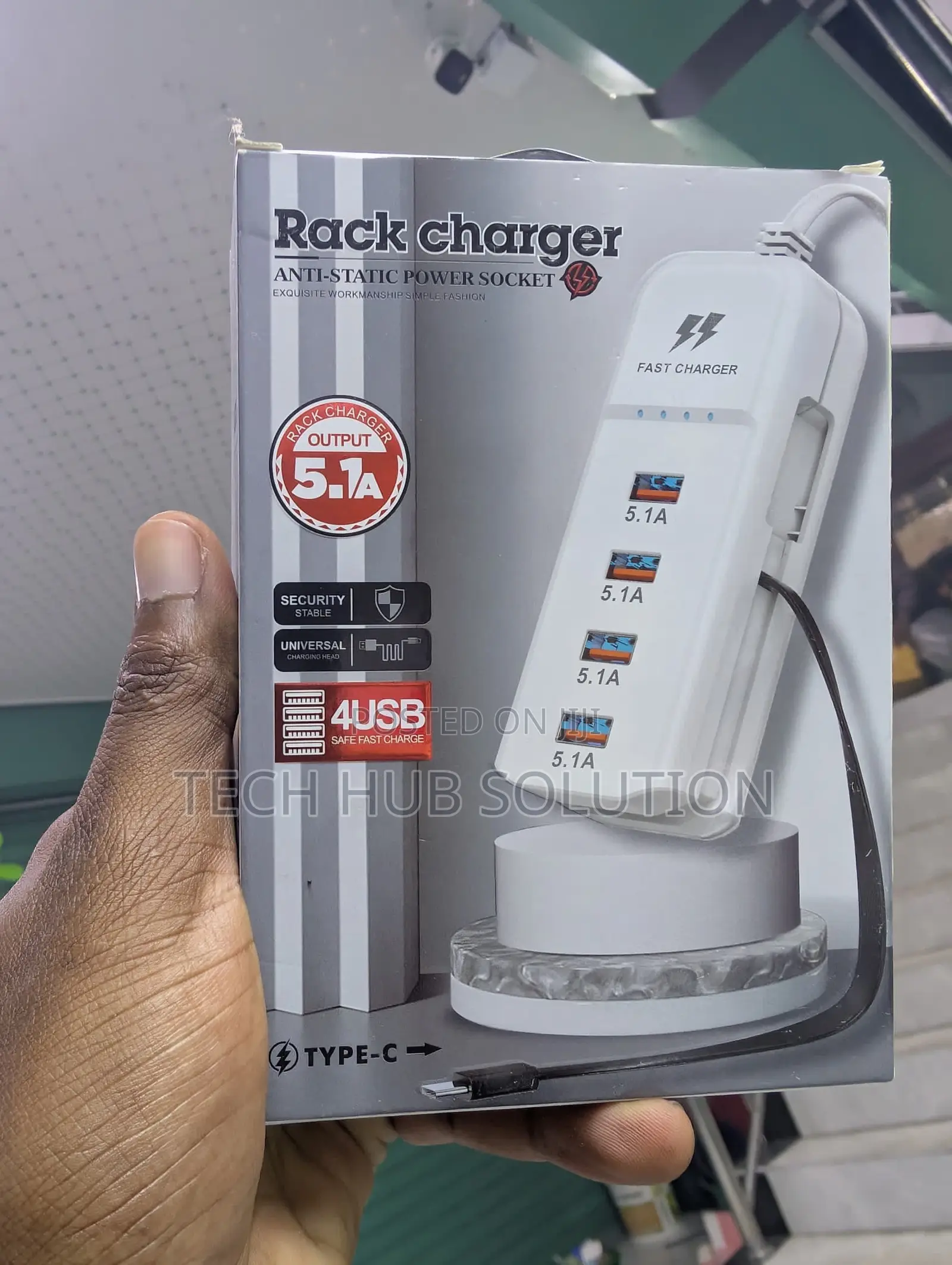 Rack Charger Anti-Static Power Socket (5.1a Usb Charging)