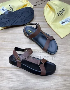 Hermes Paris and Fendi Brand New Men's Leather Sandals Original