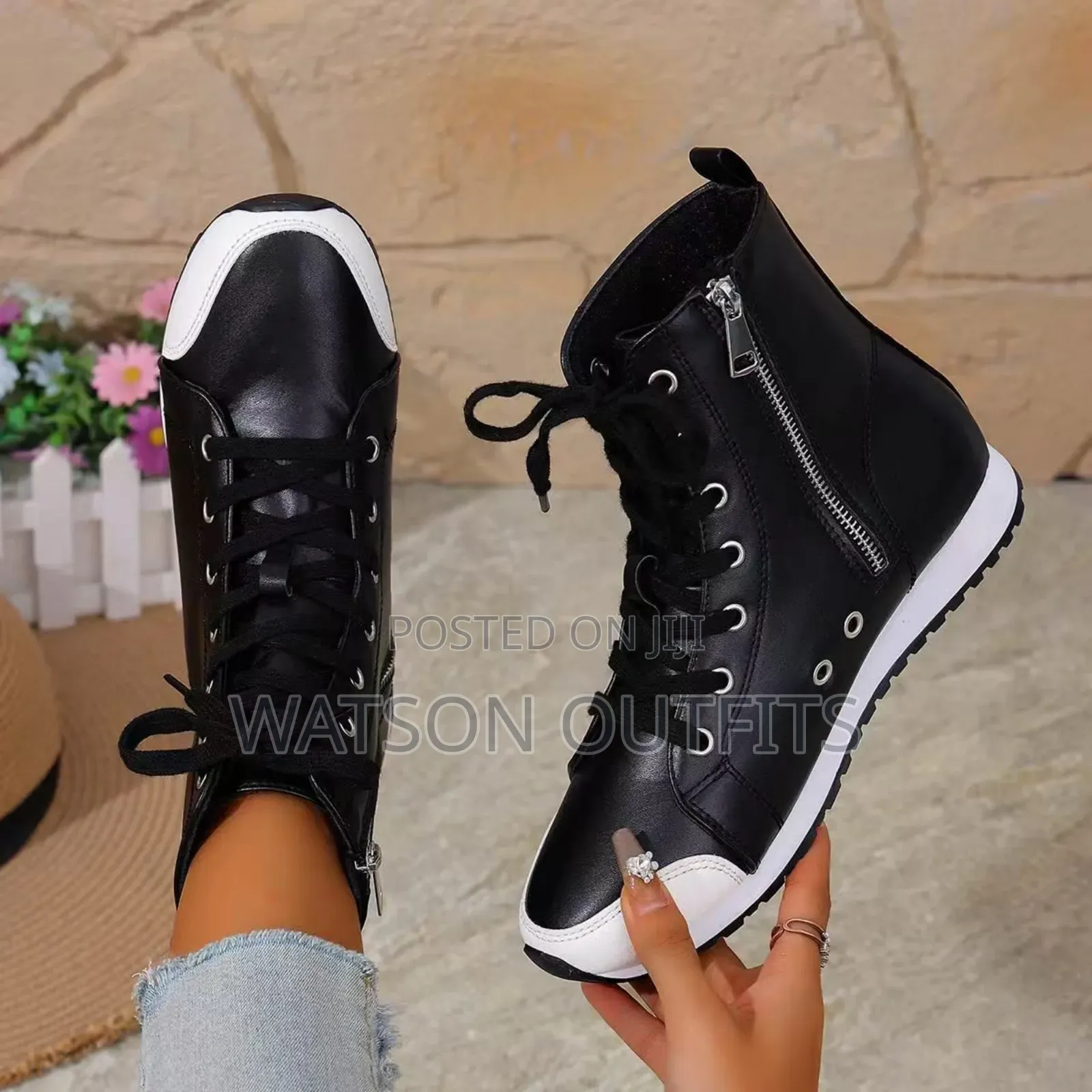 Zipper Brand New Ladies or Women's Original Sneaker Boots