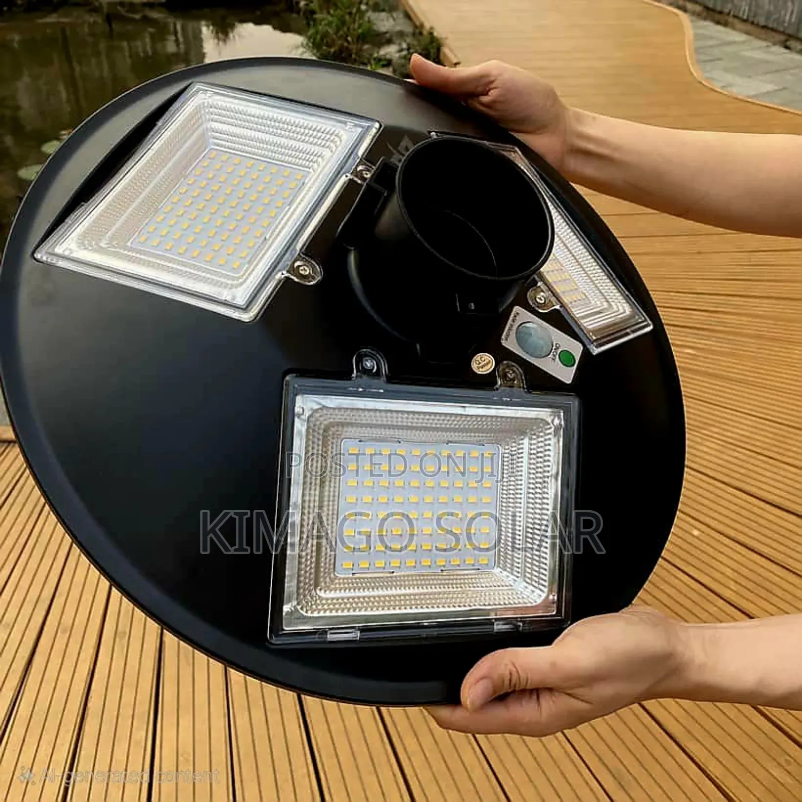 300w High Power Ufo Solar Lamp Install 5-7m, Covers Large Area