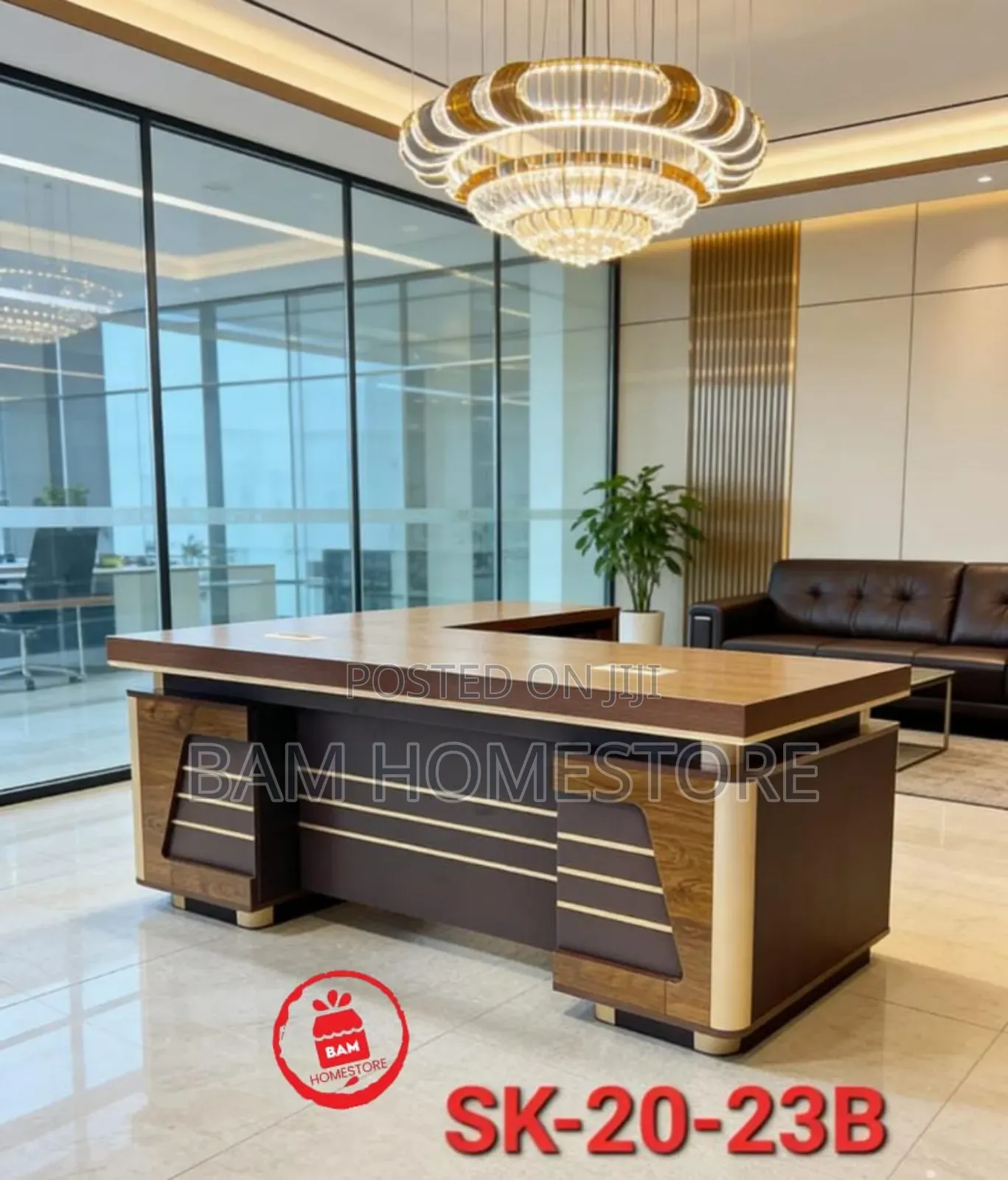 Modern L-Shaped Executive Desk (Sk-20-23b)180cm/200cm / Meza Ya Kisasa