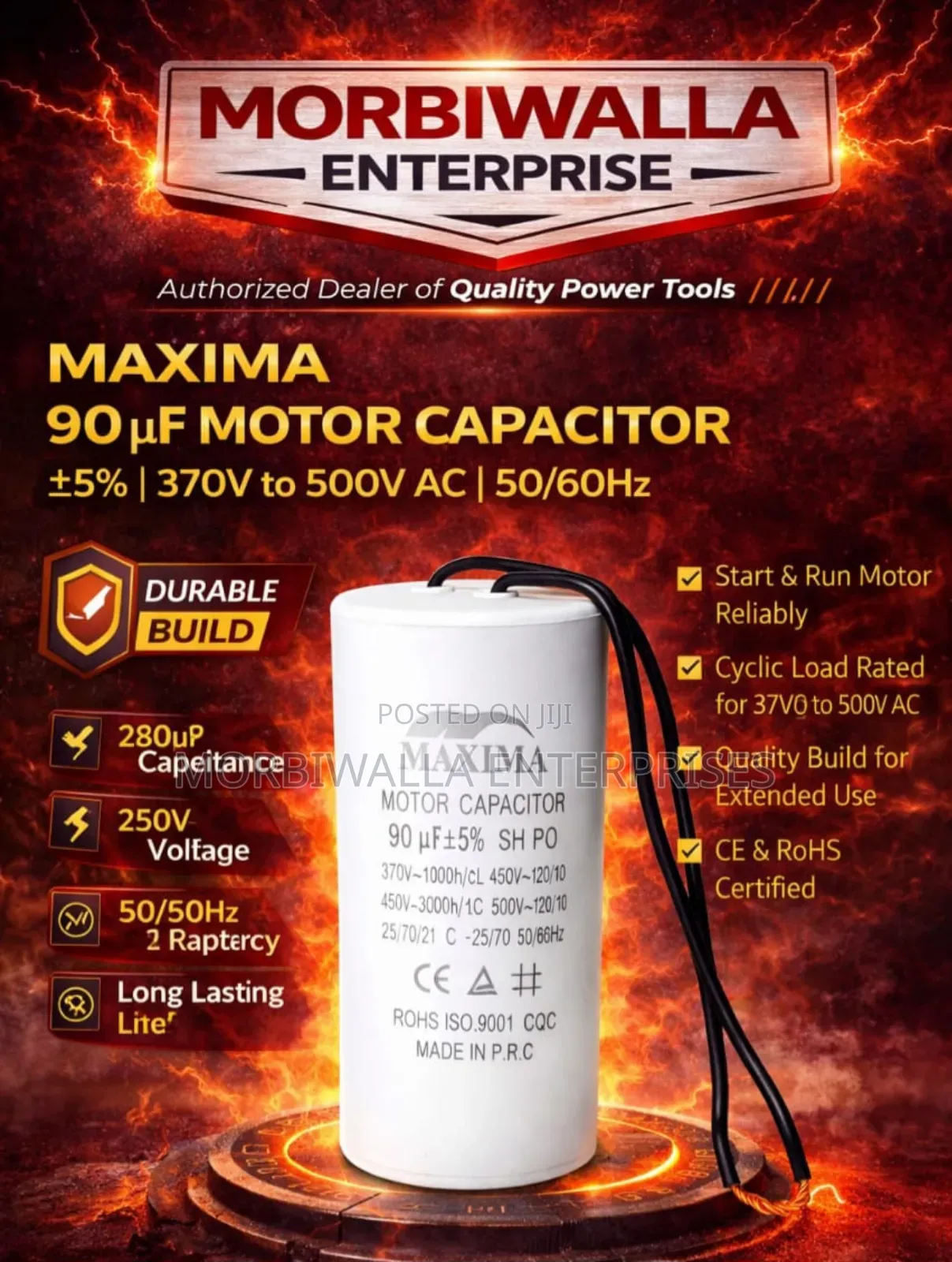 Capacitor 90uf 370vac