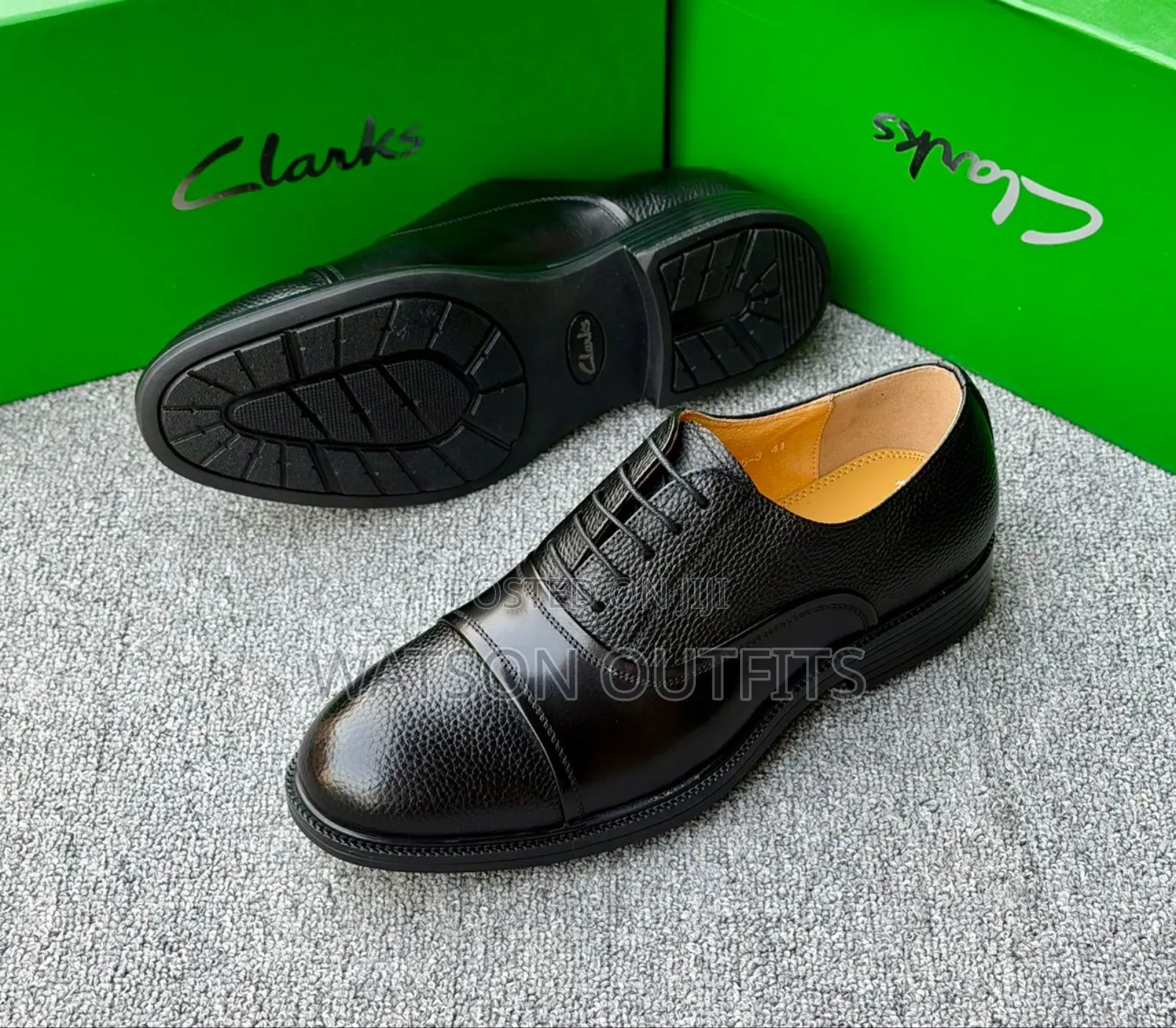 Black Colour Clarks Brand New Men's Leather Shoes Original