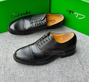Black Colour Clarks Brand New Men's Leather Shoes Original