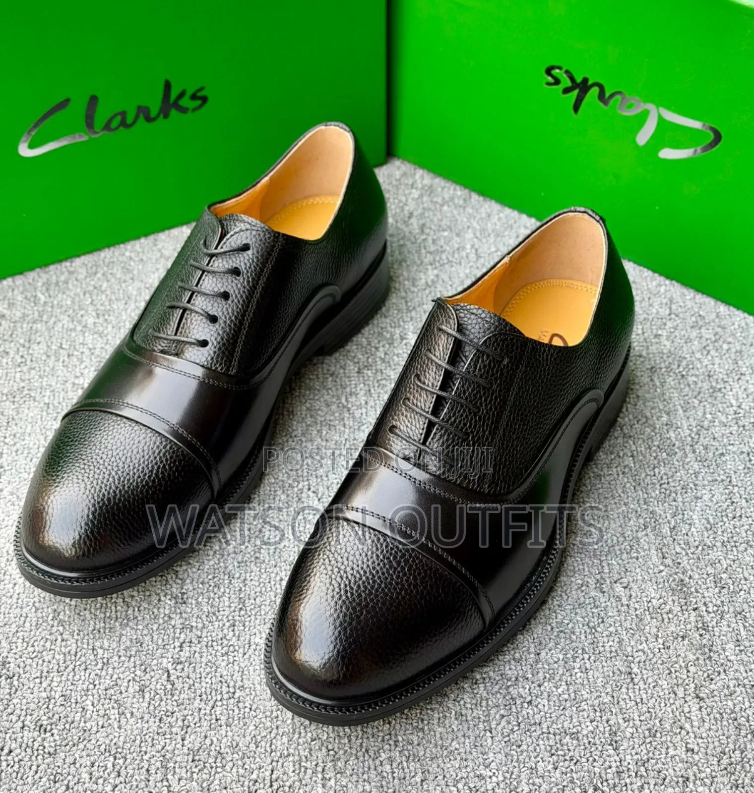 Black Colour Clarks Brand New Men's Leather Shoes Original