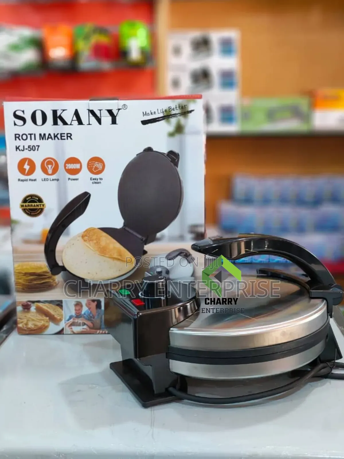 Sokany Non Stick Electric Roti Maker Chapati Maker 2000w